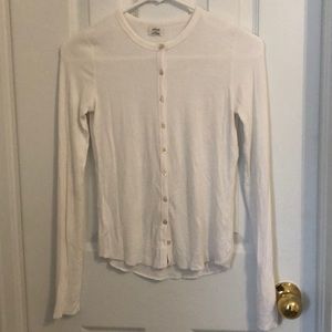 white aritzia button up